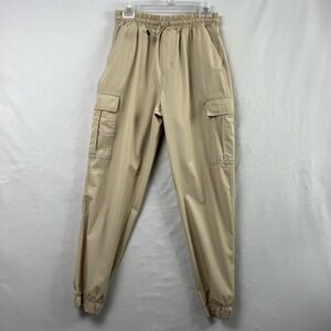 The American Outdoorsman Womans Large Joggers Cargo Tan Casual Athleisure